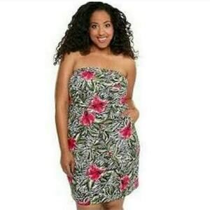 Torrid Strapless Dress Floral Print Animal Print Mini Party Summer Cocktail 26